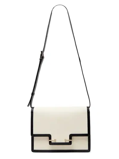 TOM FORD Women's Aube Two-Tone Shoulder Bag - Ecru Black | Thumbnail 6