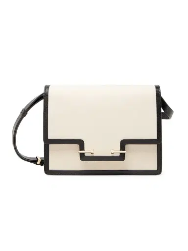 TOM FORD Women's Aube Two-Tone Shoulder Bag - Ecru Black | Thumbnail 1