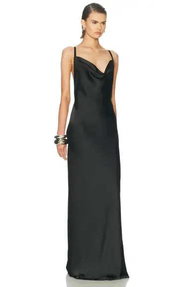 Norma Kamali Cross Back Bias Gown | Thumbnail 3