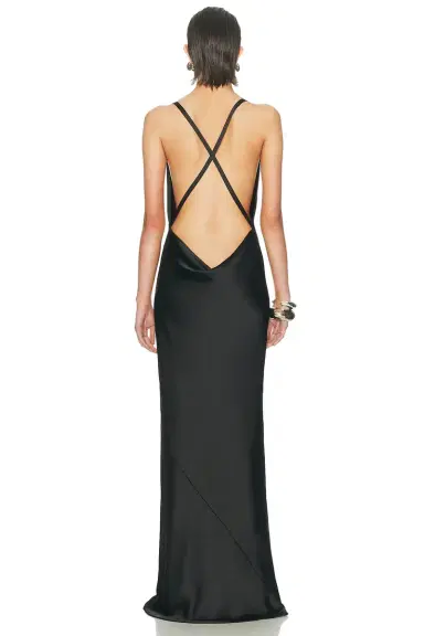 Norma Kamali Cross Back Bias Gown | Thumbnail 4