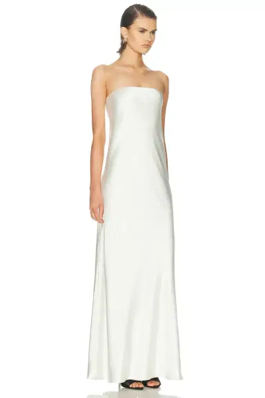 Norma Kamali Bias Strapless Gown | Thumbnail 2 Norma Kamali Bias Strapless Gown | Thumbnail 2