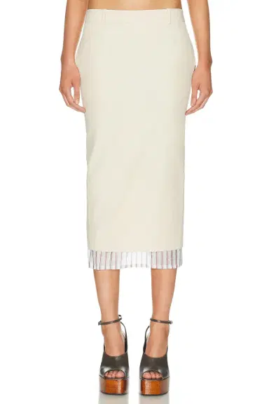 The Attico Low Rise Midi Skirt | Thumbnail 1 The Attico Low Rise Midi Skirt | Thumbnail 1