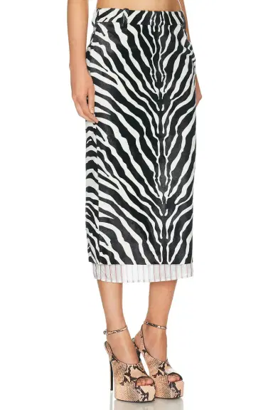 The Attico Low Rise Midi Skirt | Thumbnail 3 The Attico Low Rise Midi Skirt | Thumbnail 3