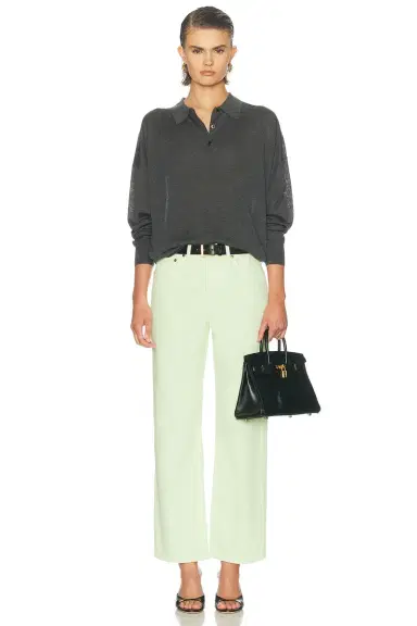 RENGGLI Silk Cashmere Boxy Long Sleeve Polo Top | Thumbnail 4 RENGGLI Silk Cashmere Boxy Long Sleeve Polo Top | Thumbnail 4