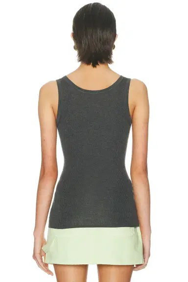 RENGGLI Scoop Neck Rib Tank Top | Thumbnail 3