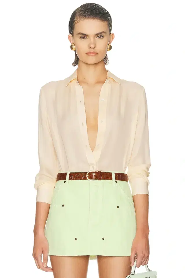 Silk Georgette Button Up Shirt