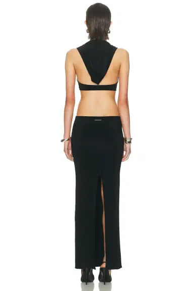 Grace Ling Logo Tag Tie Pillar Skirt | Thumbnail 4 Grace Ling Logo Tag Tie Pillar Skirt | Thumbnail 4