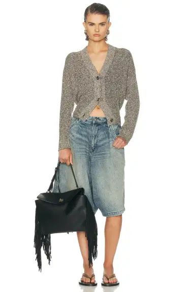 R13 Split Hem Ribbed Cardigan | Thumbnail 4 R13 Split Hem Ribbed Cardigan | Thumbnail 4