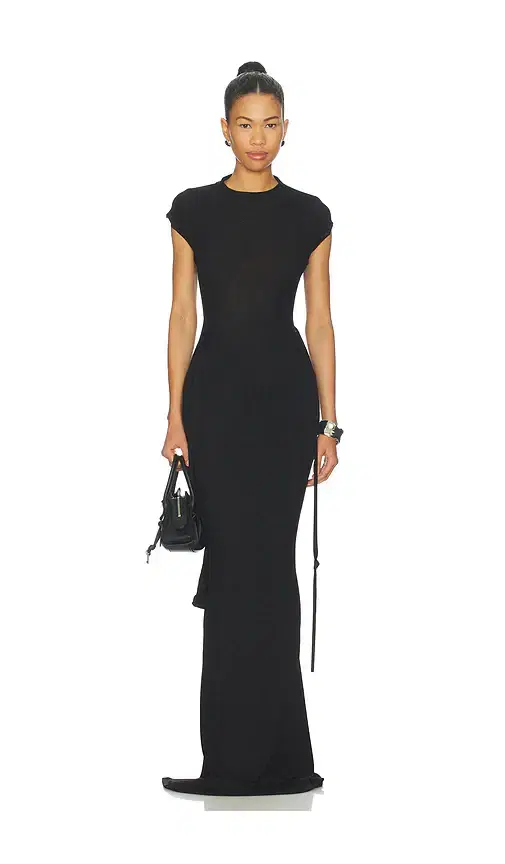 Sleevy Lurex Maxi Dress