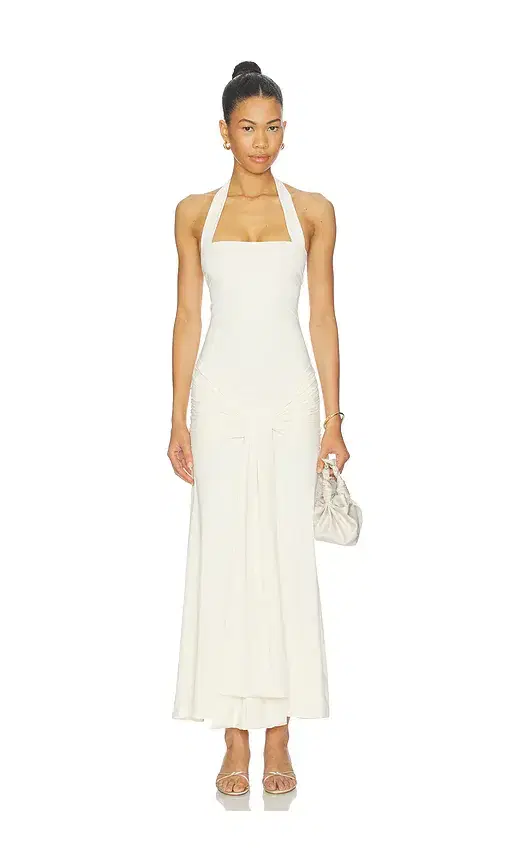 Bardot Emilia Tie Front Halter Dress