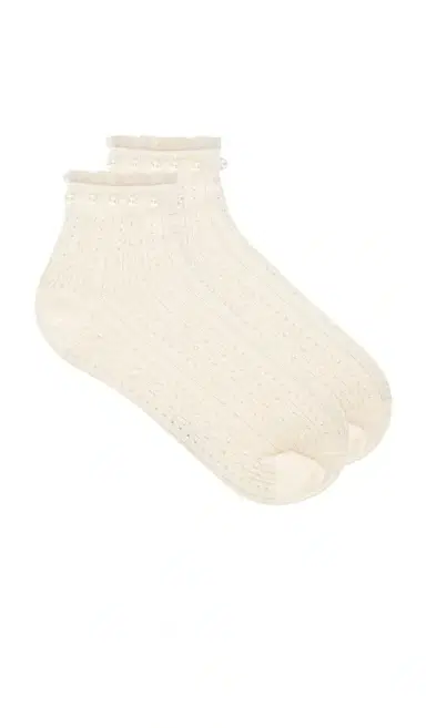 Stems Pearl Trim Ankle Socks | Thumbnail 1