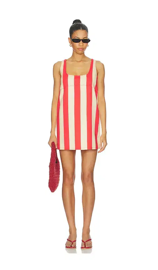 SIMONMILLER Sahara Striped Denim Dress