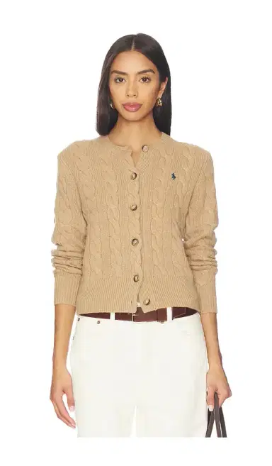 Polo Ralph Lauren Cable Knit Wool Cashmere Cardigan | Thumbnail 1