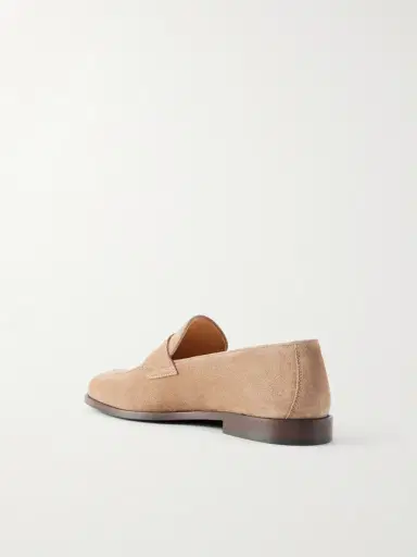 Brunello Cucinelli Calf Suede Penny Loafers - Men | Thumbnail 4