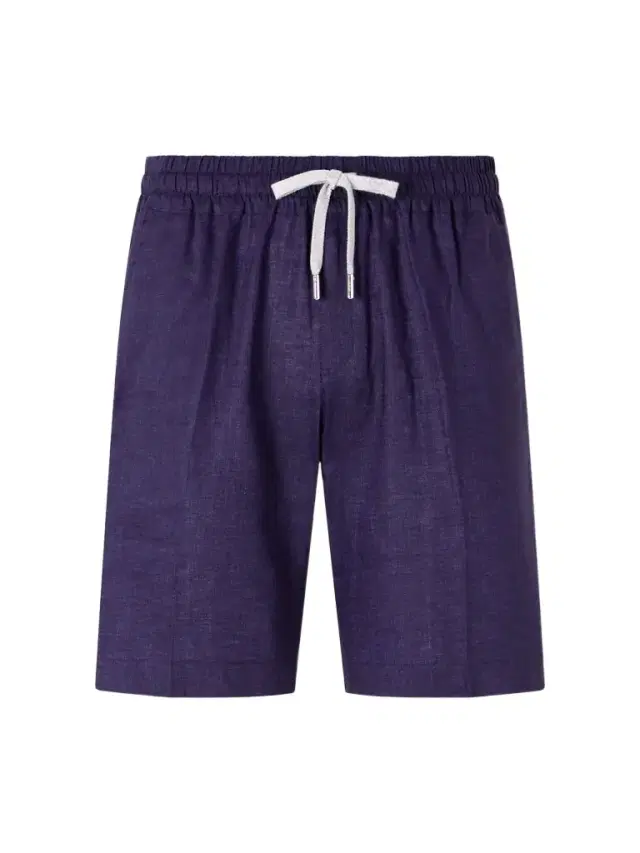 Alfa Straight-Leg Linen Drawstring Shorts - Men