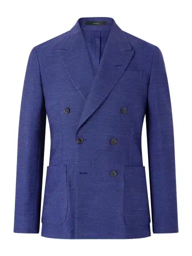 Paul Smith Wool, Linen and Silk-Blend Double-Breasted Blazer - Men | Thumbnail 1 Paul Smith Wool, Linen and Silk-Blend Double-Breasted Blazer - Men | Thumbnail 1