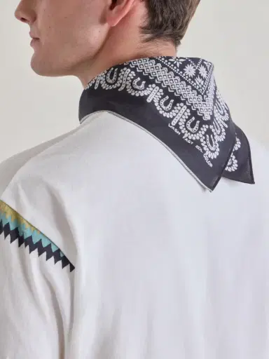 KAPITAL Fastcolor Selvedge Printed Cotton Scarf - Men | Thumbnail 2 KAPITAL Fastcolor Selvedge Printed Cotton Scarf - Men | Thumbnail 2