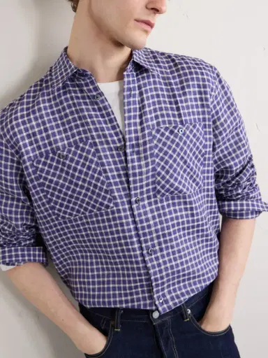 Paul Smith Checked Linen Shirt - Men | Thumbnail 5