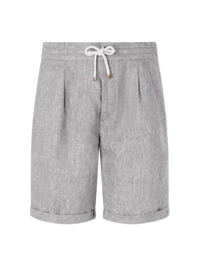 Brunello Cucinelli Hemp and Linen-Blend Drawstring Bermuda Shorts - Men