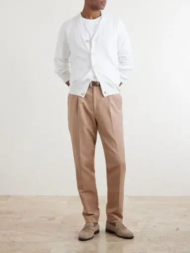 Brunello Cucinelli Knitted Linen and Cotton-Blend Cardigan - Men | Thumbnail 2