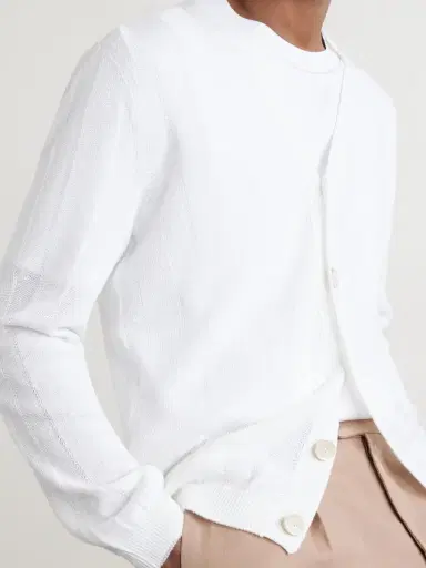 Brunello Cucinelli Knitted Linen and Cotton-Blend Cardigan - Men | Thumbnail 5