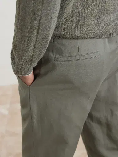 Brunello Cucinelli Straight-Leg Pleated Cotton and Linen-Blend Trousers - Men | Thumbnail 5 Brunello Cucinelli Straight-Leg Pleated Cotton and Linen-Blend Trousers - Men | Thumbnail 5