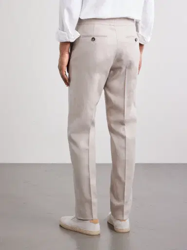 Zegna Straight-Leg Linen Trousers - Men | Thumbnail 4 Zegna Straight-Leg Linen Trousers - Men | Thumbnail 4