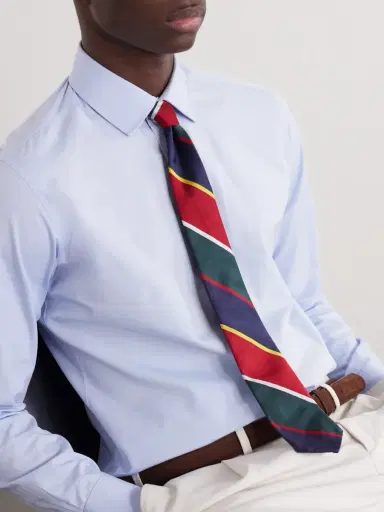 Beams Plus 7cm Striped Silk-Twill Tie - Men | Thumbnail 2