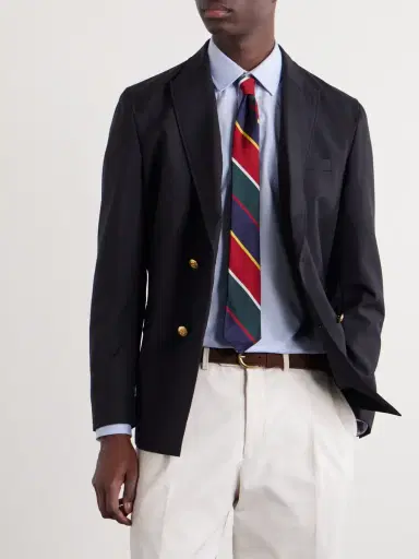 Beams Plus 7cm Striped Silk-Twill Tie - Men | Thumbnail 3