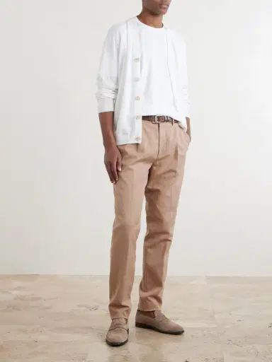 Brunello Cucinelli Piped Cotton-Jersey T-Shirt - Men | Thumbnail 2 Brunello Cucinelli Piped Cotton-Jersey T-Shirt - Men | Thumbnail 2