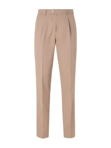Brunello Cucinelli Straight-Leg Pleated Cotton and Linen-Blend Trousers - Men | Thumbnail 1 Brunello Cucinelli Straight-Leg Pleated Cotton and Linen-Blend Trousers - Men | Thumbnail 1