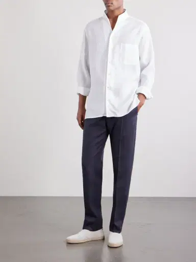 Zegna Straight-Leg Linen-Twill Trousers - Men | Thumbnail 2 Zegna Straight-Leg Linen-Twill Trousers - Men | Thumbnail 2