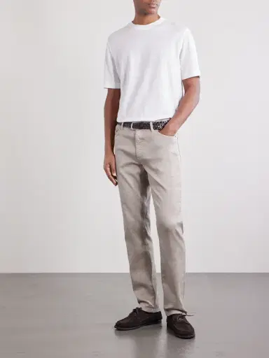 Zegna Straight-Leg Linen and Cotton-Blend Jeans - Men | Thumbnail 2