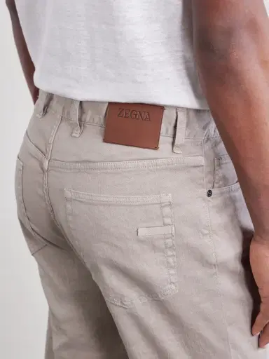 Zegna Straight-Leg Linen and Cotton-Blend Jeans - Men | Thumbnail 5