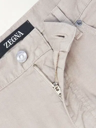 Zegna Straight-Leg Linen and Cotton-Blend Jeans - Men | Thumbnail 6