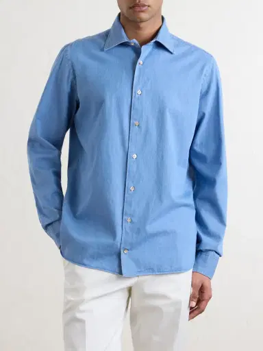 De Petrillo Cotton-Chambray Shirt - Men | Thumbnail 3