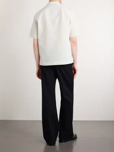 Paul Smith Camp-Collar Striped Cotton-Seersucker Shirt - Men | Thumbnail 4