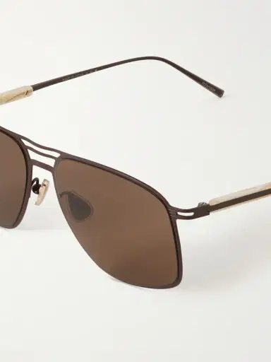 Brunello Cucinelli Aviator-Style Titanium Sunglasses - Men | Thumbnail 3