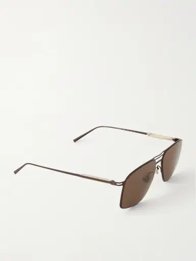 Brunello Cucinelli Aviator-Style Titanium Sunglasses - Men | Thumbnail 4