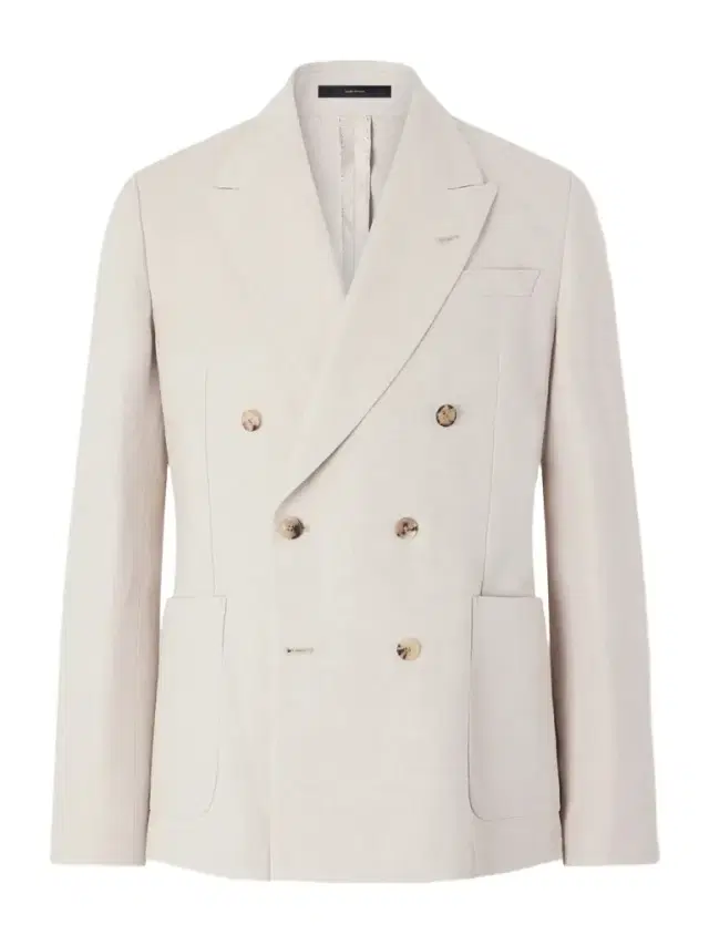 Double-Breasted Linen and Cotton-Blend Blazer - Men