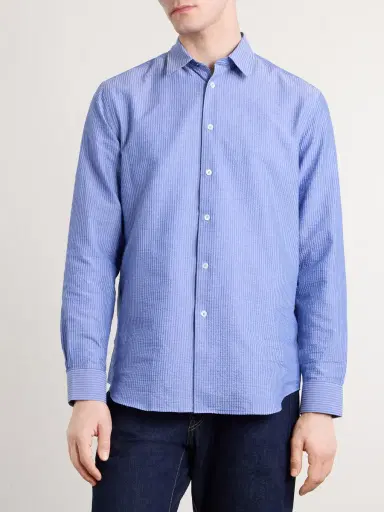 Paul Smith Striped Cotton-Seersucker Shirt - Men | Thumbnail 3 Paul Smith Striped Cotton-Seersucker Shirt - Men | Thumbnail 3