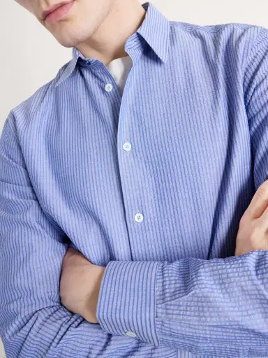 Paul Smith Striped Cotton-Seersucker Shirt - Men | Thumbnail 5 Paul Smith Striped Cotton-Seersucker Shirt - Men | Thumbnail 5
