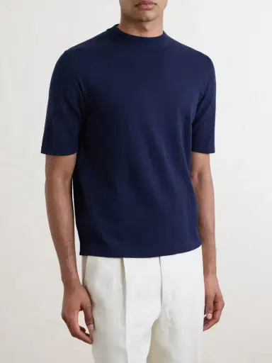 De Petrillo Knitted Cotton T-Shirt - Men | Thumbnail 3