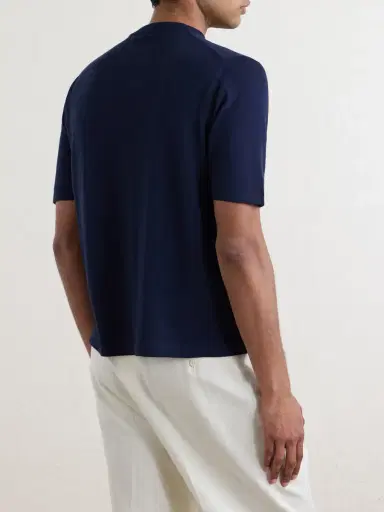 De Petrillo Knitted Cotton T-Shirt - Men | Thumbnail 4