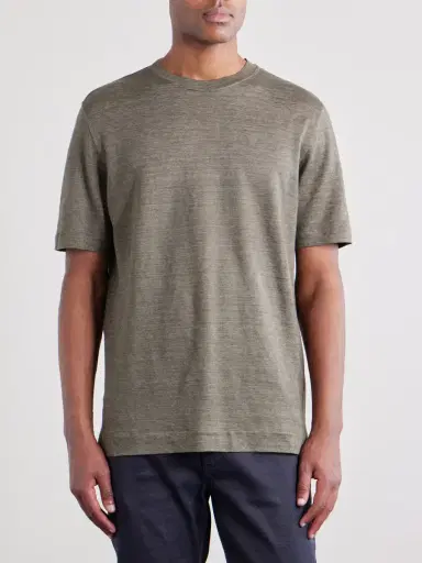 Zegna Oasi Knitted Linen T-Shirt - Men | Thumbnail 3