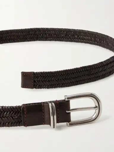 Brunello Cucinelli 2cm Woven Leather Belt - Men | Thumbnail 3