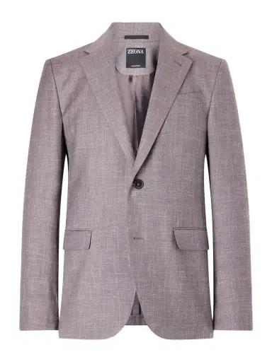 Zegna Prince of Wales Checked Wool, Silk and Linen-Blend Suit Jacket - Men | Thumbnail 1
