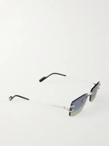 Cartier Eyewear Squared-Frame Metal Sunglasses - Men | Thumbnail 4