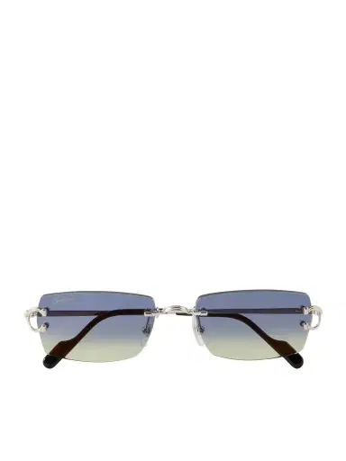 Cartier Eyewear Squared-Frame Metal Sunglasses - Men | Thumbnail 1