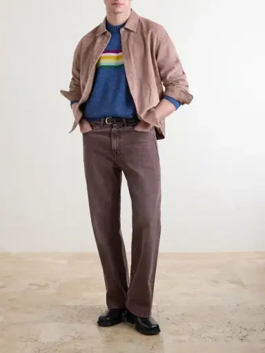 KAPITAL Peckish Rainbow Striped Cotton and Wool-Blend Sweater - Men | Thumbnail 2 KAPITAL Peckish Rainbow Striped Cotton and Wool-Blend Sweater - Men | Thumbnail 2